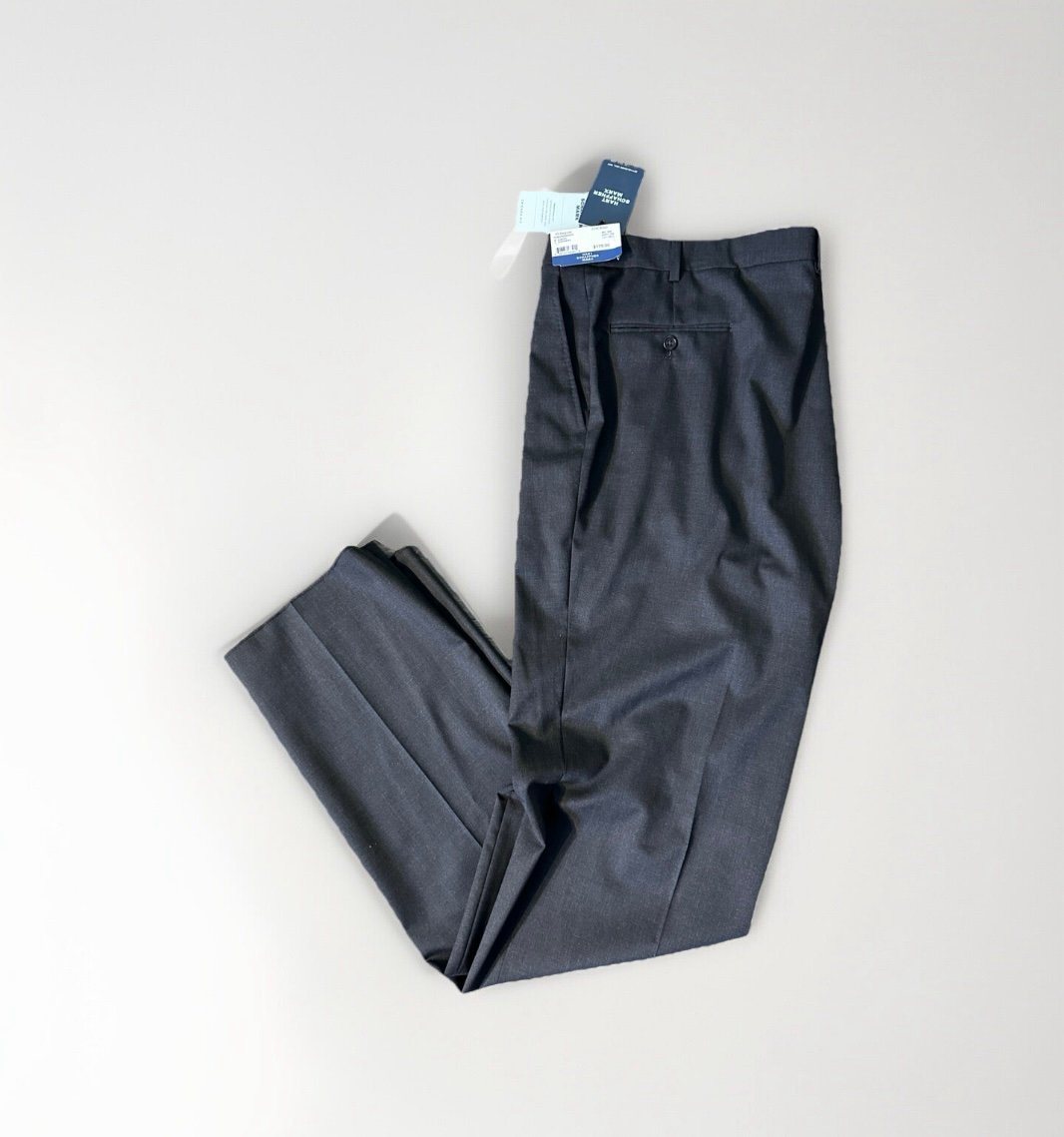Hart Schaffner Marx 45 Reg Dress Pants Black Wool Performance Traveler Flat B41