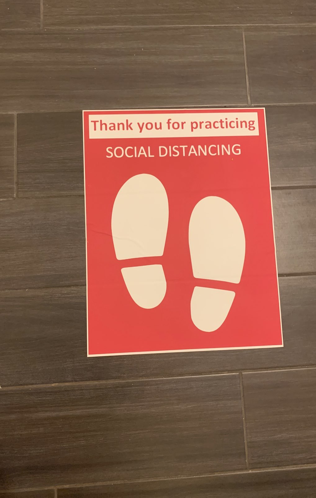 Social distancing stickers 17x22