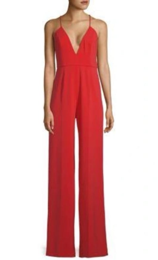Jay Godfrey Lysa wide-leg jumpsuit in red