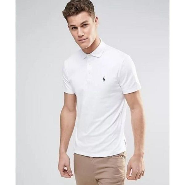 Polo Ralph Lauren Men's White Classic Fit 3 Button Placket Polo Shirt Size XL