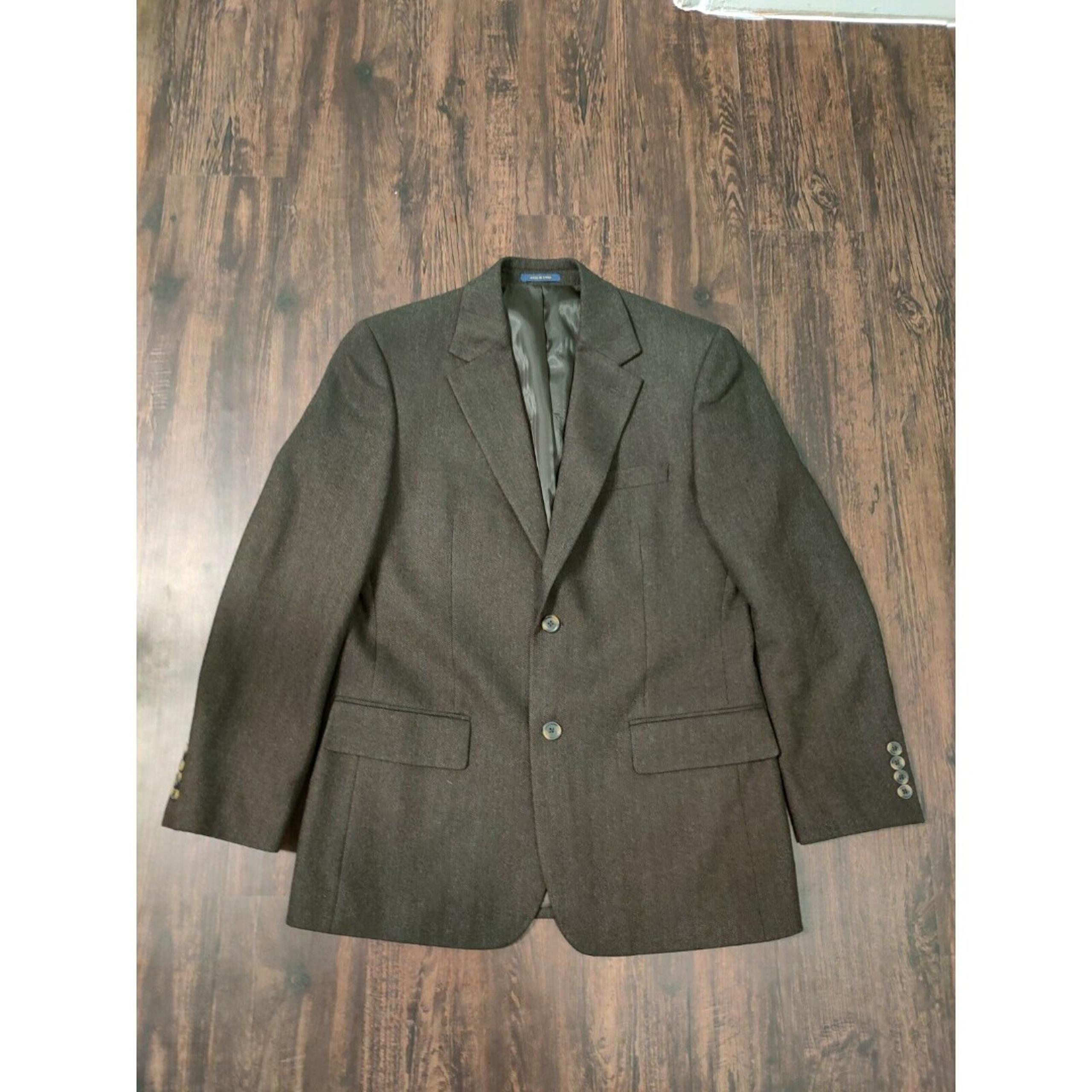 Club Room Men's Sport Coat Casual Blazer 38S Wool Silk Cashmere Herringbone