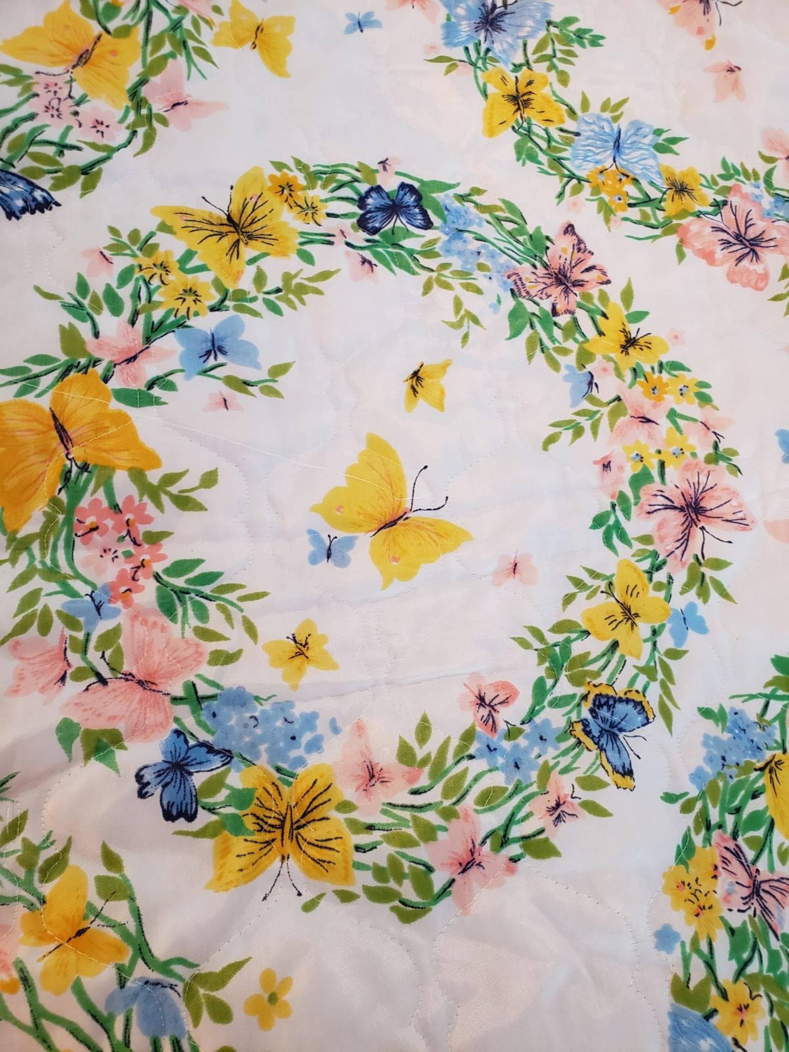 Vintage Butterfly Bed Spread