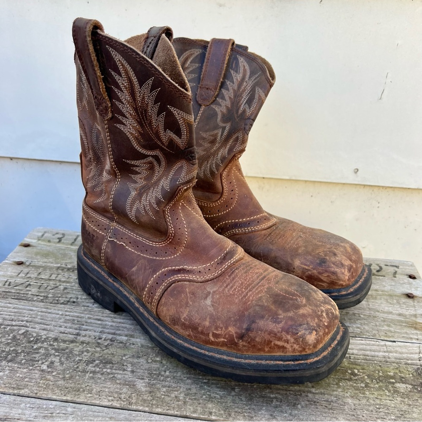 Ariat Sierra Wide Square Steel Toe Work Boots 7D