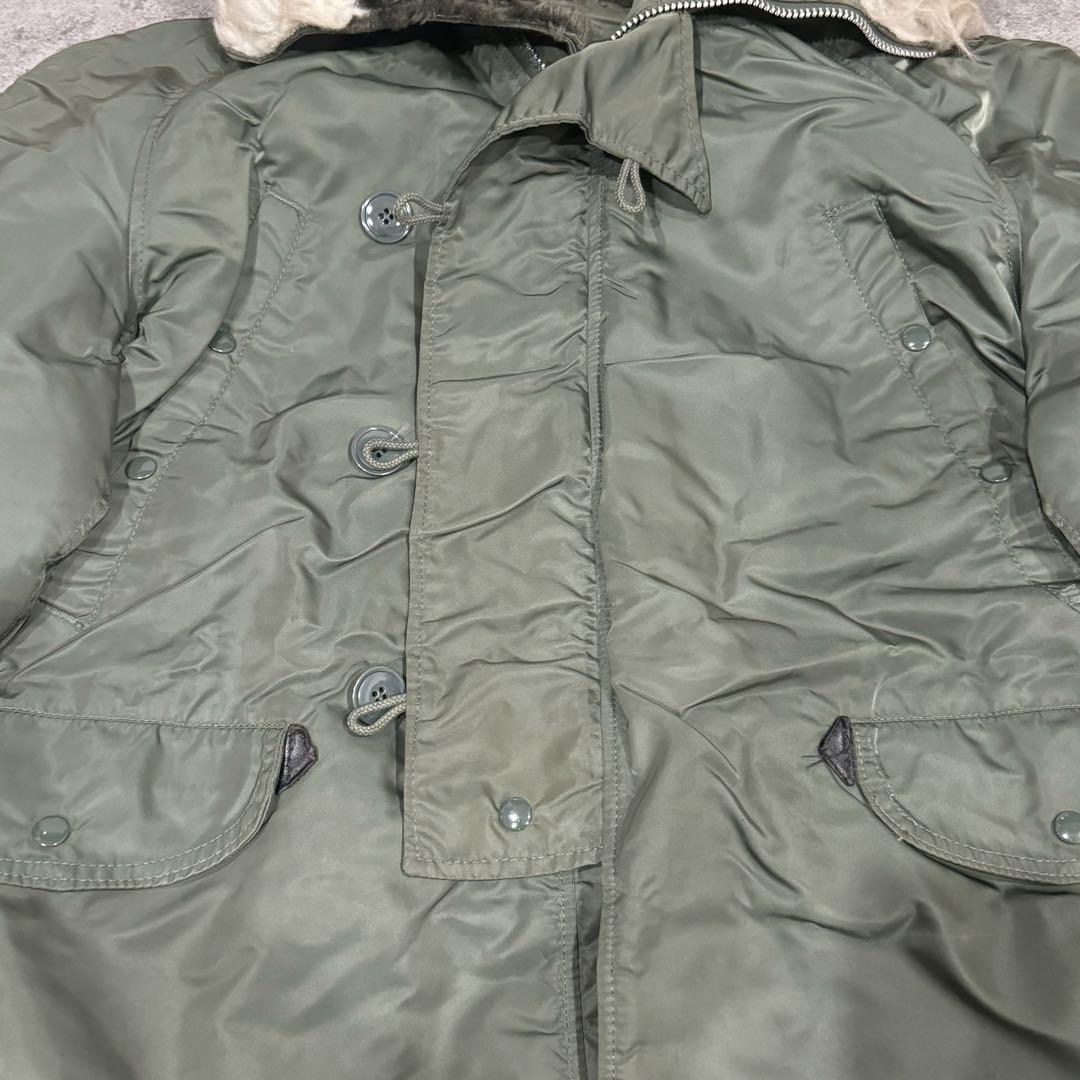 80s ALPHA N-3B USA製 L IDEALジップ シルバー