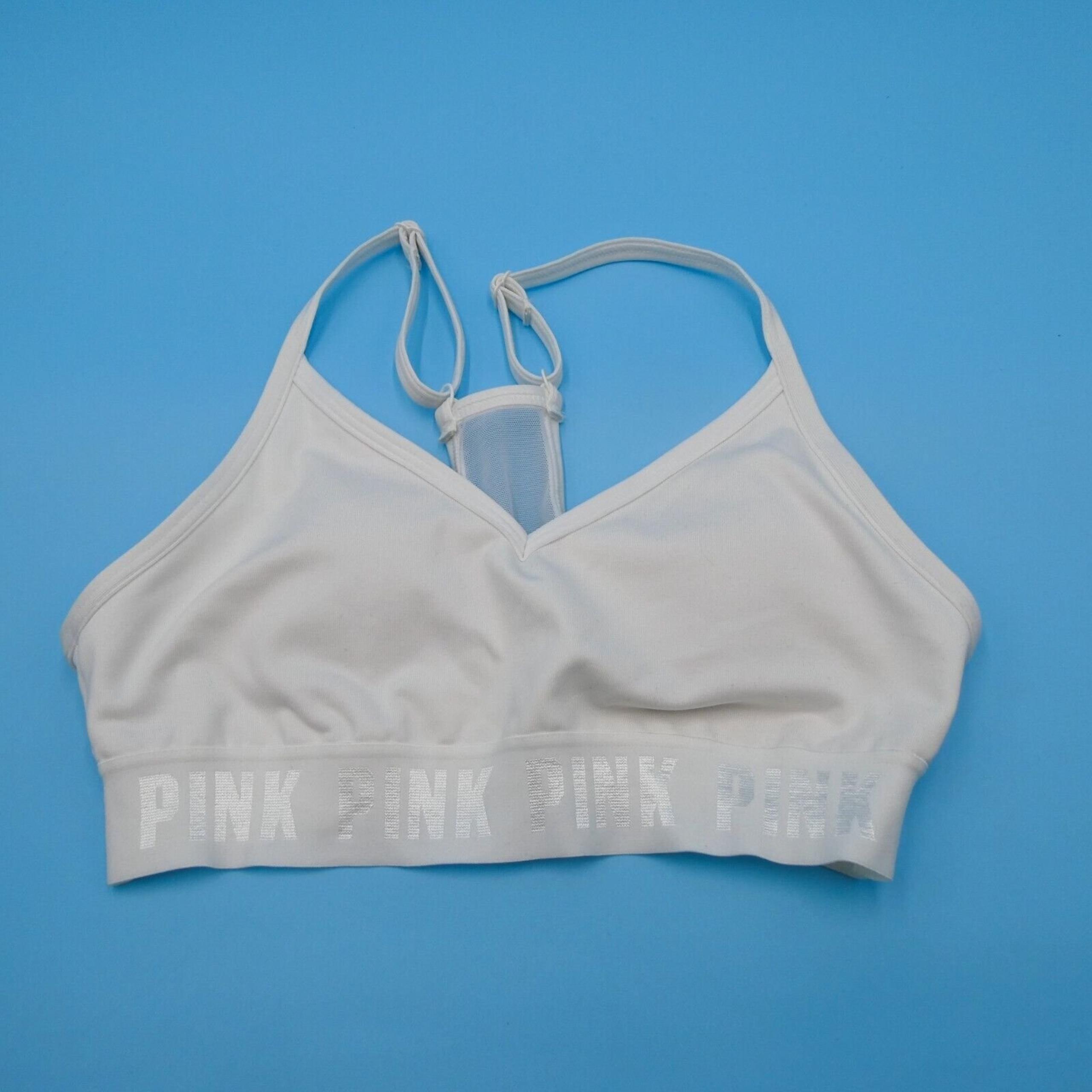 Victorias Secret Sports Bra XXS White Ultimate Lightly Lined Padded Active New