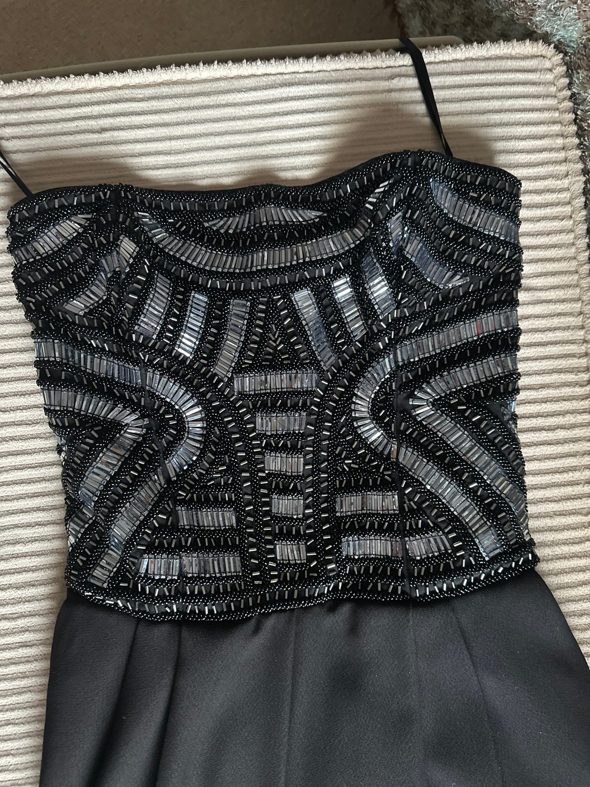 Parker Giovanna beaded black pant jumpsuit