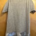 Henri Bendel Gray 100% Cashmere Sequin Hem Short Sleeve Sweater Top, Large