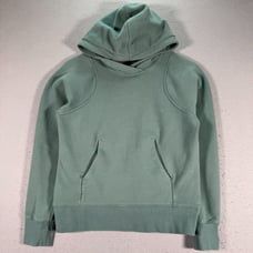 Lululemon Loungeful Hoodie Sweatshirt Womens 2 Sage Green Cropped Fleece Active