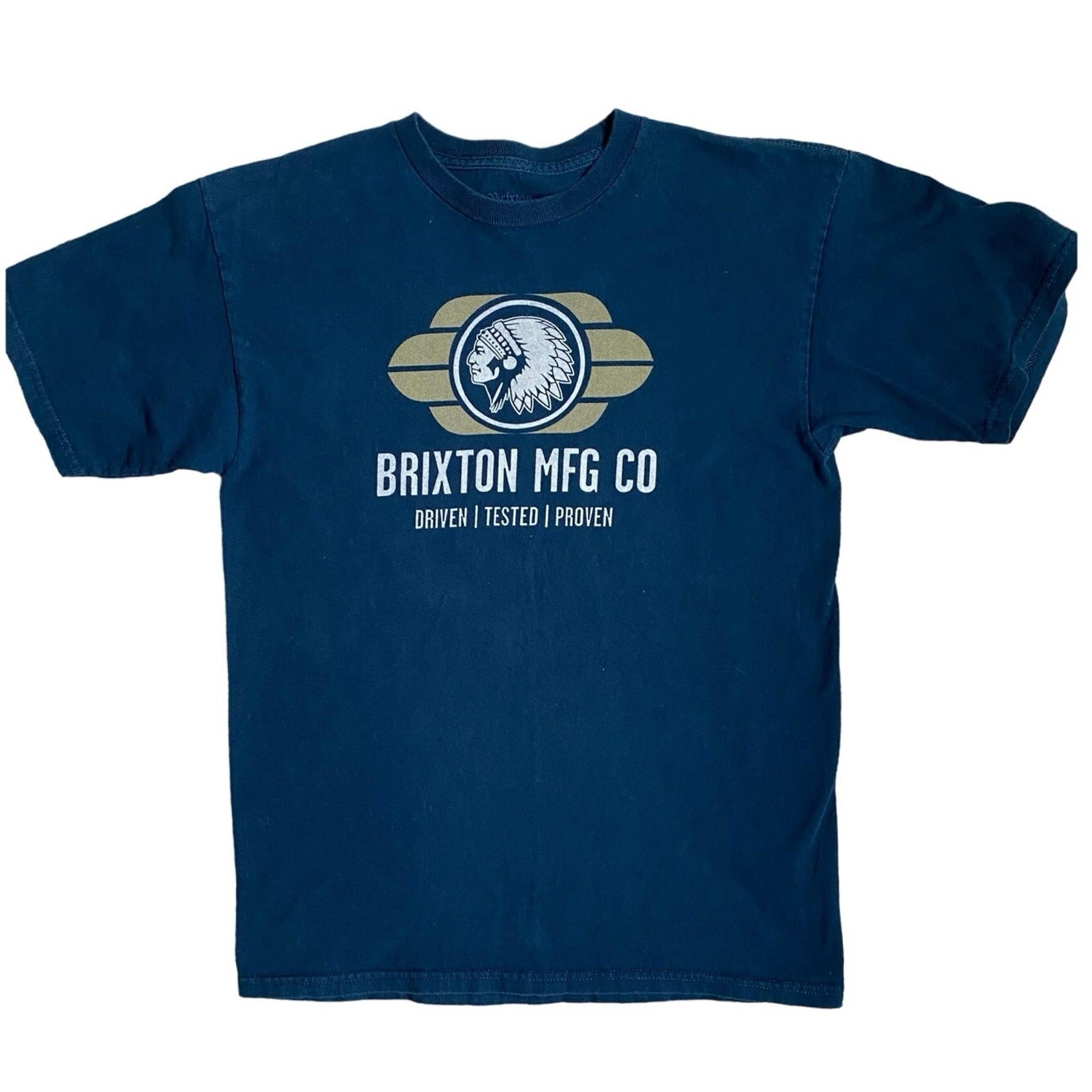 BRIXTON MFG COMPANY Tribal Indian Printed Logo Short Sleeved T Tee Shirt Mens M