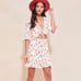 For Love & Lemons Cherry Print Mini Dress size XS