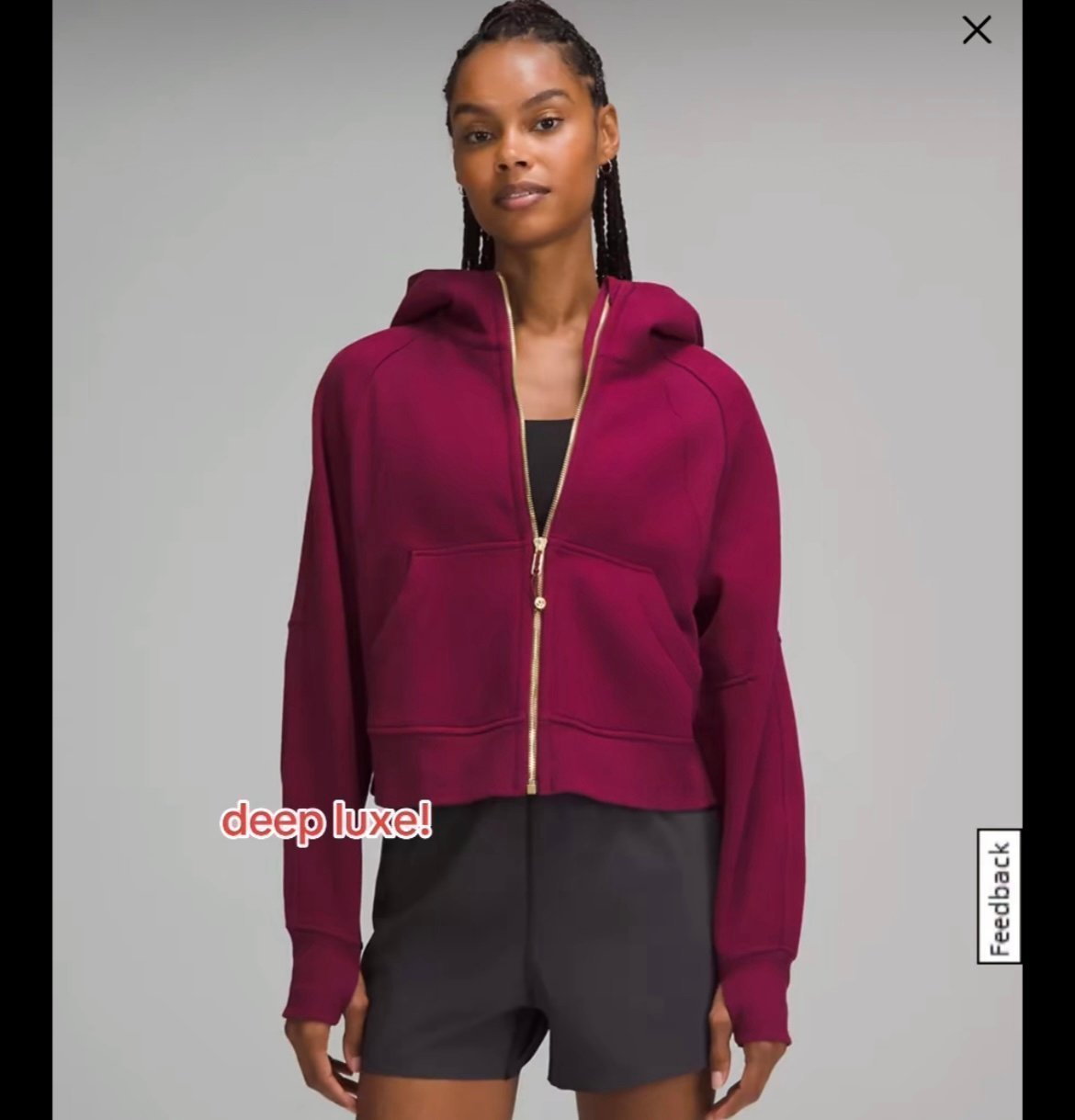 Lululemon Scuba Oversized deep luxe gold size 2