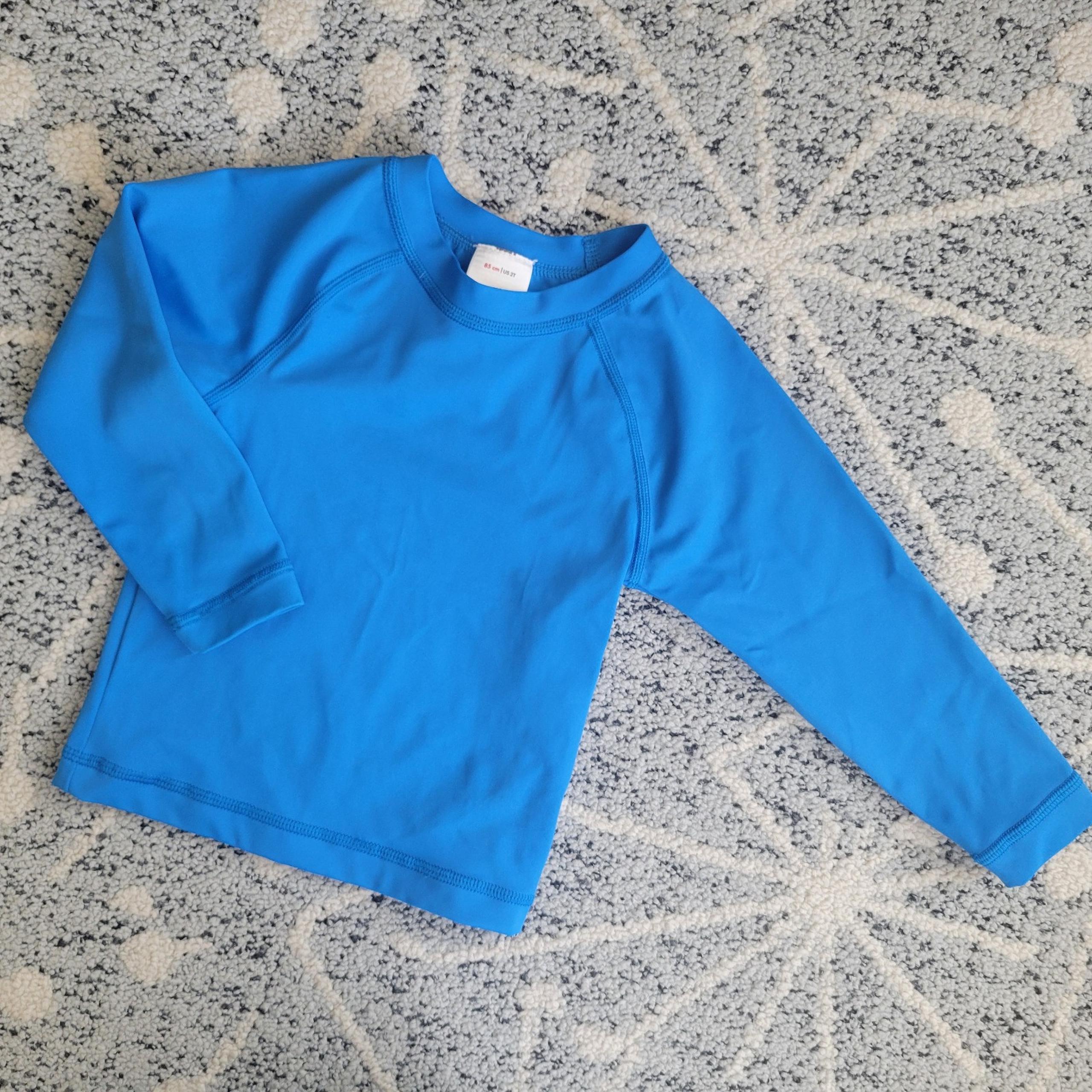 Hanna Andersson Blue Long Sleeve Sunblock Rash Guard