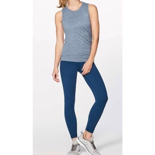 LULULEMON ATHLETICA Box It Out Tank In Heathered Night Tide Size 8