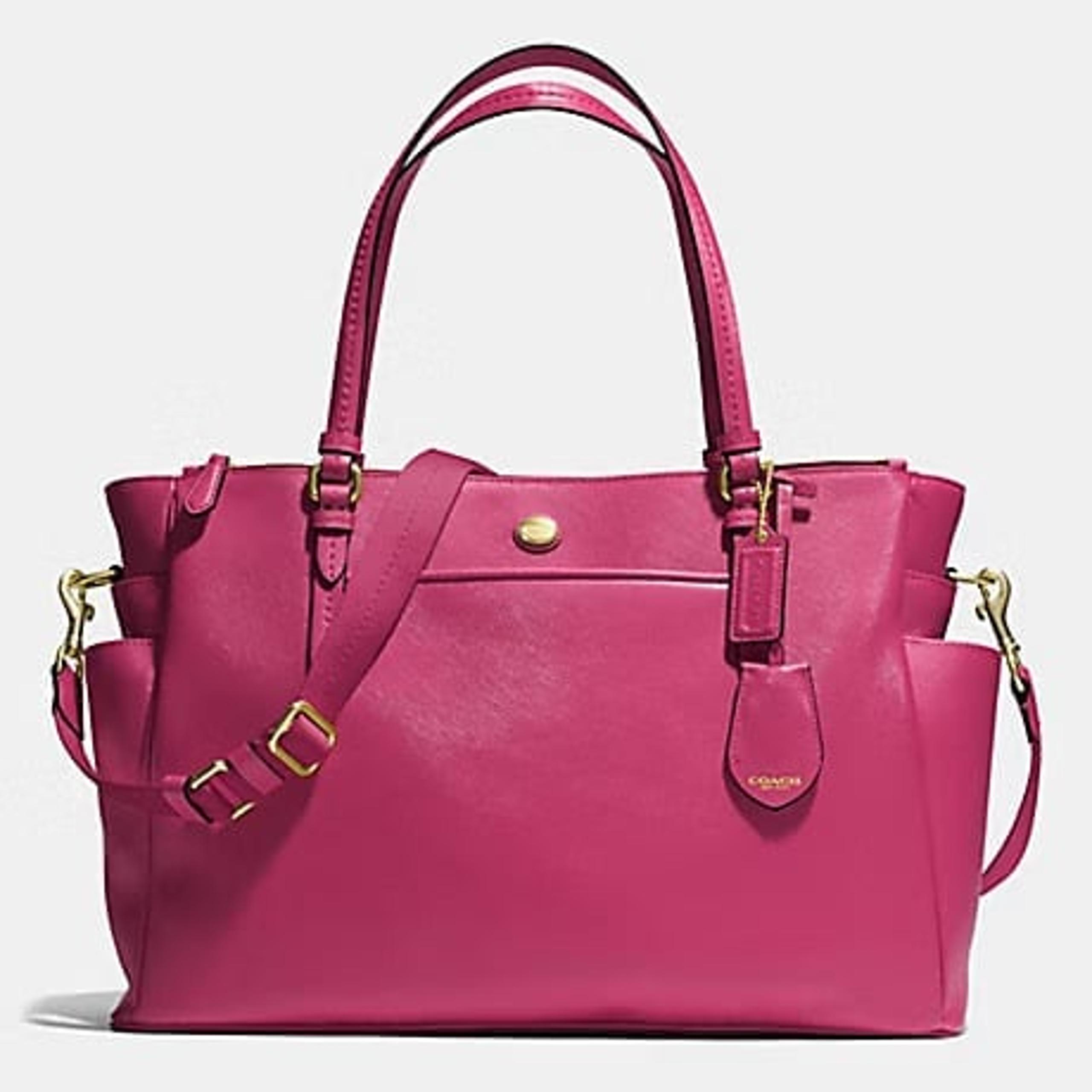 Coach Peyton Berry Leather Multifunction Baby Diaper Bag F32461