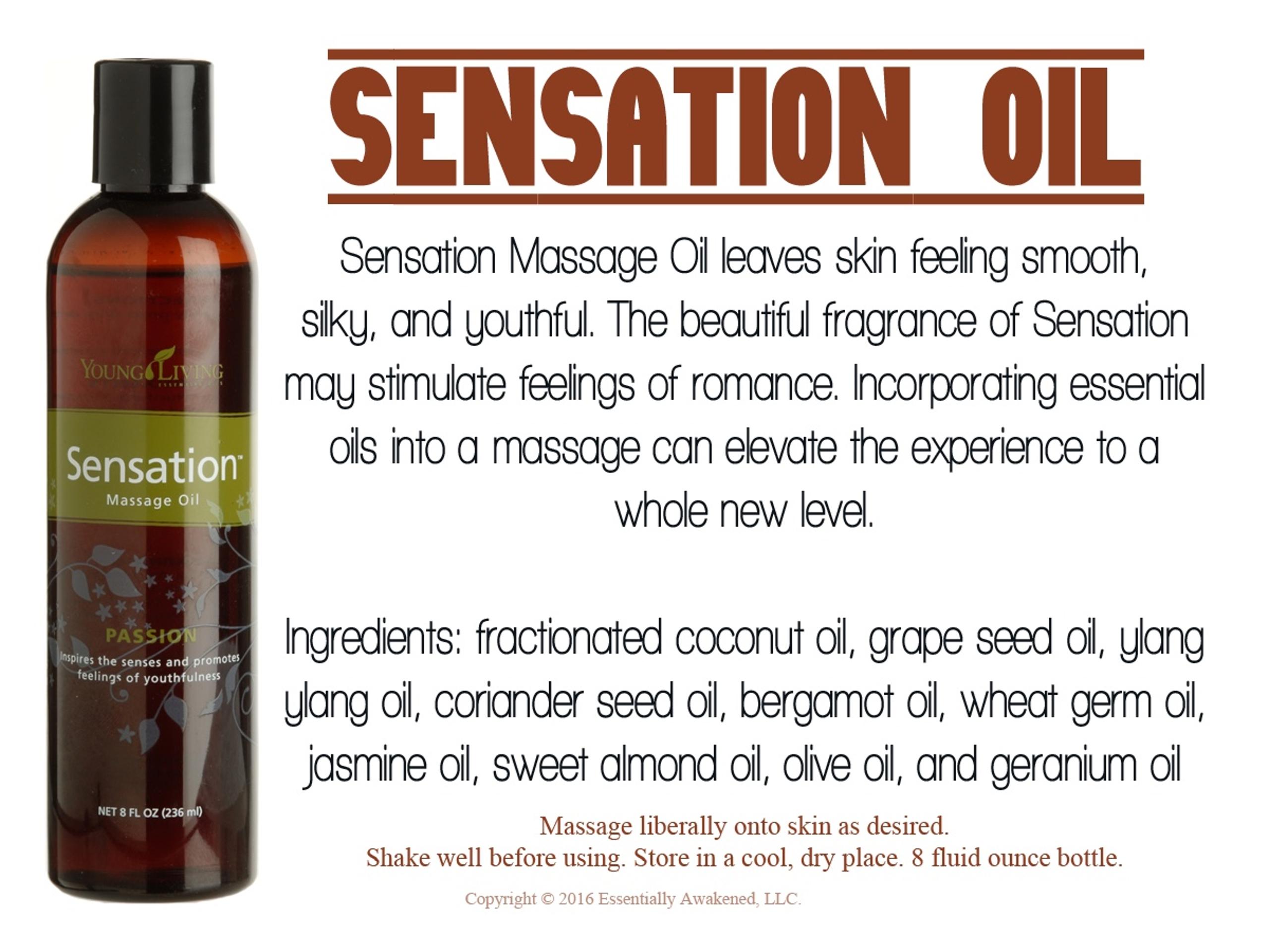 New Young Living Sensation Massage Oil