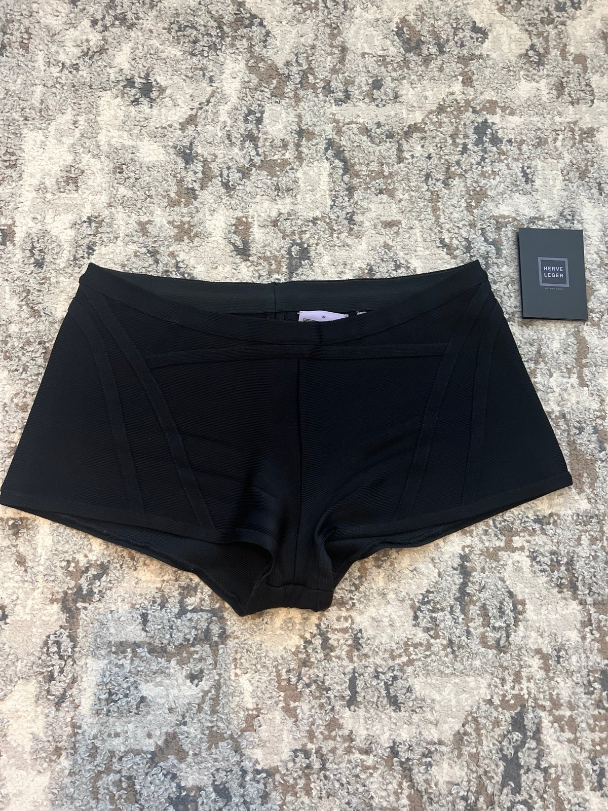 Herve Leger Black Bandage Mini Shorts size M