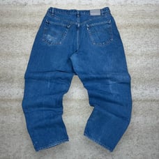 Vintage Silver Tab Levis Jeans Baggy Fit Navy Blue Wash Made in USA Denim 90s