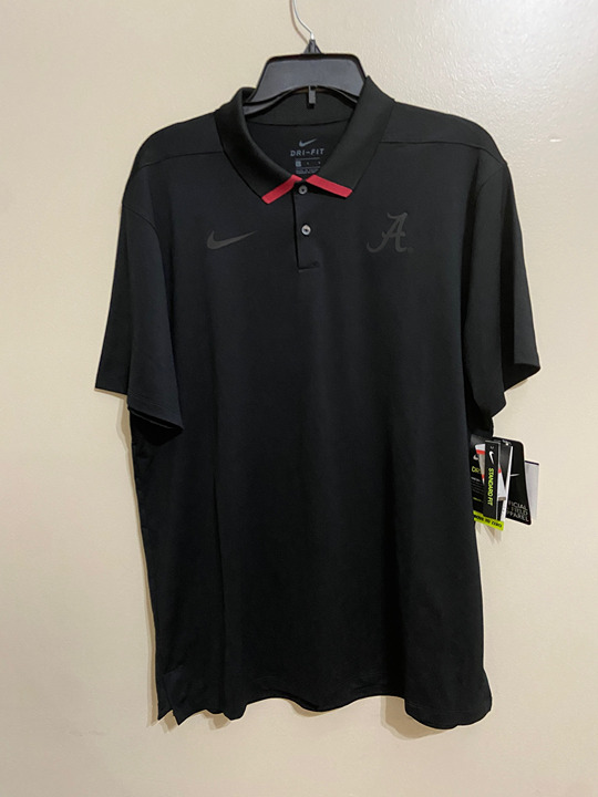 Nike Alabama Crimson Tide Coaches Sideline On Field Polo Shirt Size L DD0130-010