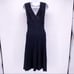 NEW Theory Delana Delight Black Midi Dress Sz 0