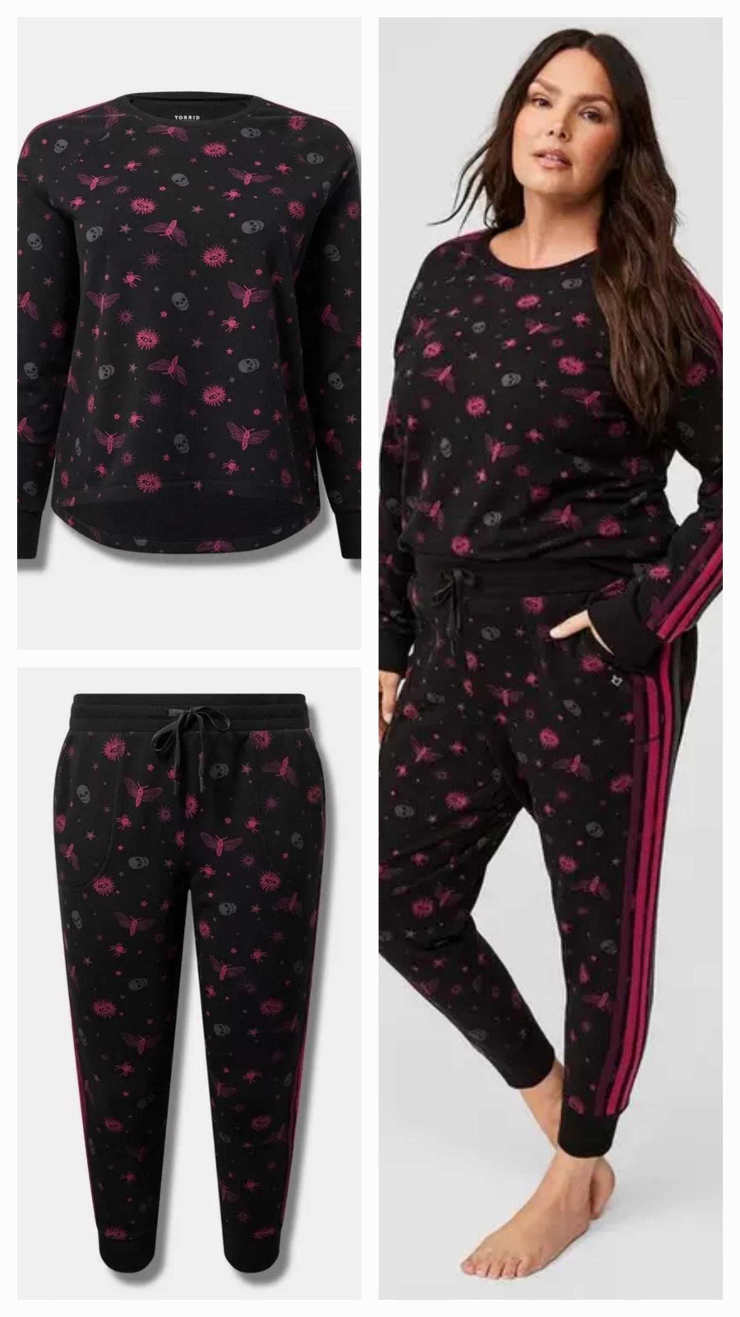 Torrid Everyday Active Striped Sweatshirt & Fleece Jogger Set Size 2 (18/20)