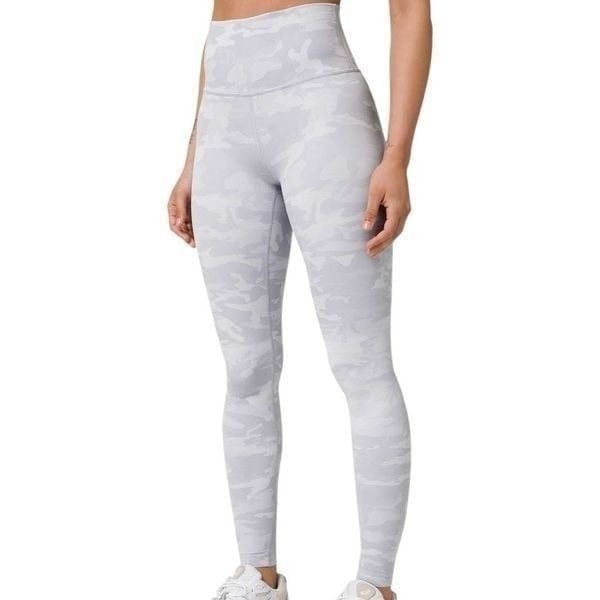 Lululemon Wunder Under Leggings Incognito Camo Jacquard Alpine White Starlight 6