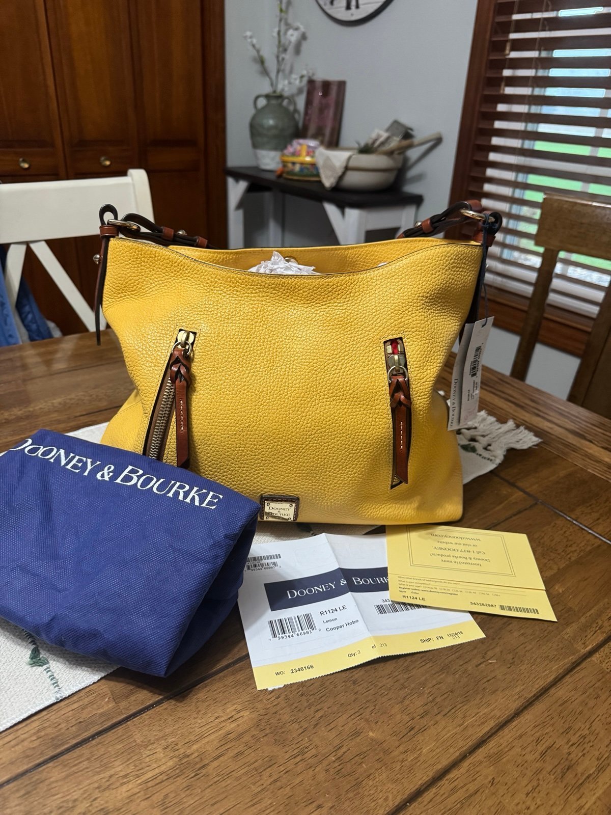 Dooney and Bourke Lemon Cooper Hobo
