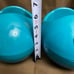 MID CENTURY MCM GRAFAR TEAL SPACE WEIGHTS PORTABLE EAMES EXERCISE DUMBBELLS