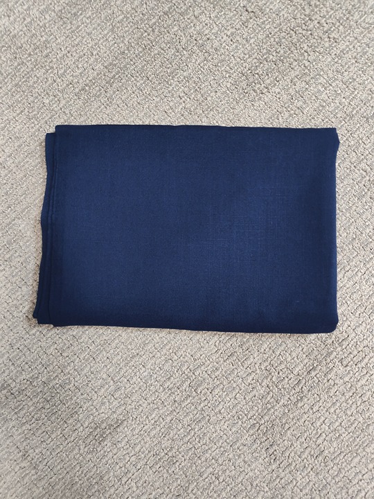 New! 3 Yards Cotton Canvas Fabric - Blue - 58 Inches Wide