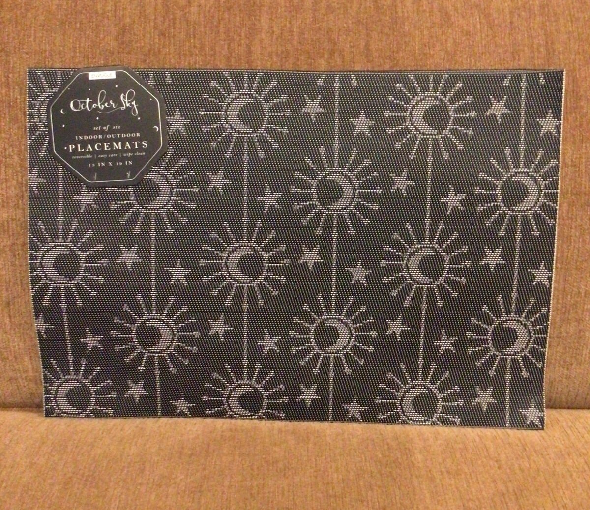Envogue October Sky Celestial Reversible Placemats Set of Six