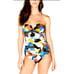 Calvin Klein 4 One-piece Stained Glass Swimwear Strapless Bandeau Bathing Suit