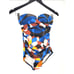 Calvin Klein 4 One-piece Stained Glass Swimwear Strapless Bandeau Bathing Suit