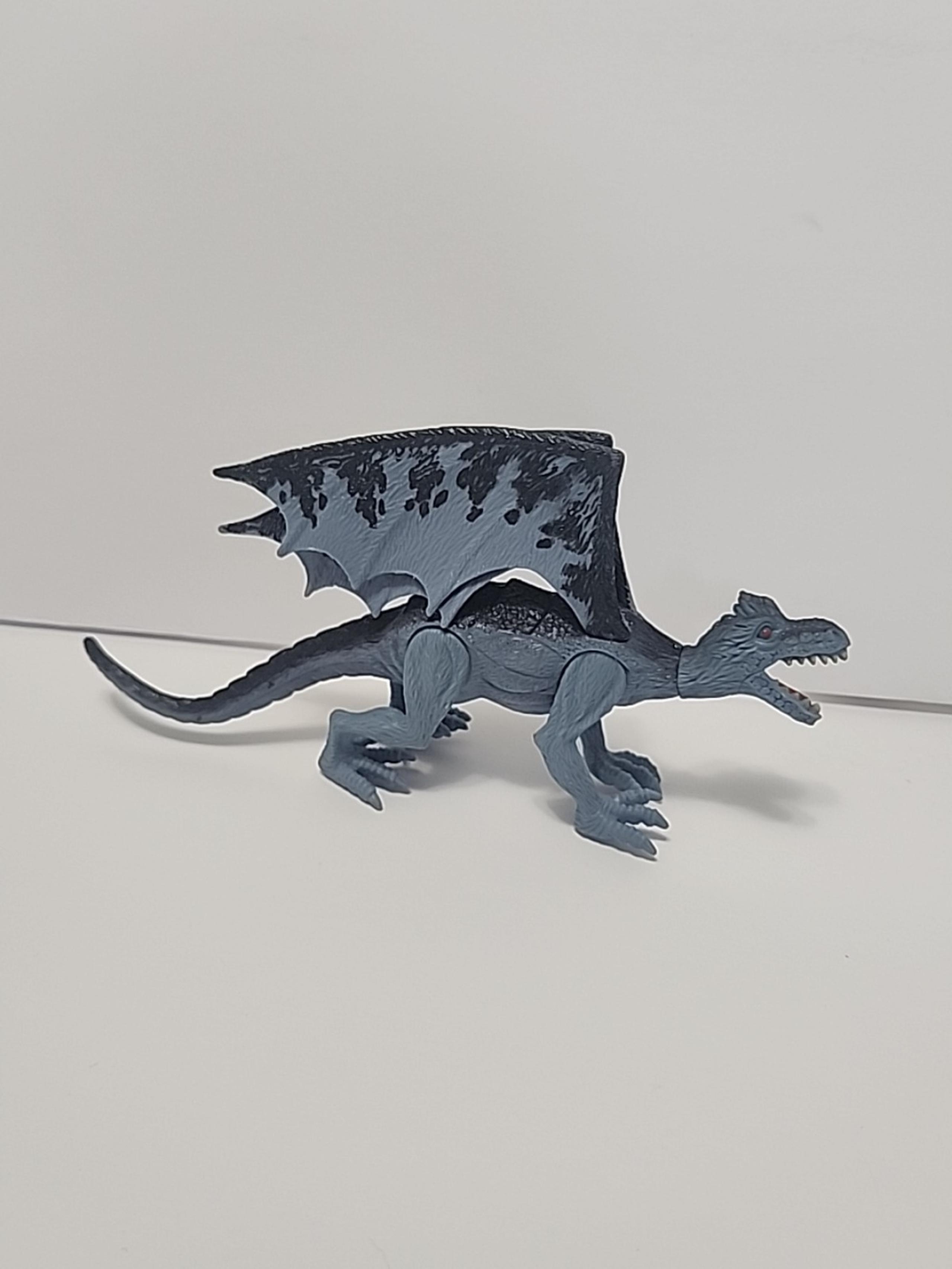 Dragon Figure Kid Galaxy Poseable Figure  Blue Gray Tones