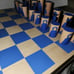 Unique Ikea Chess Set/Game Board...Real Hardwood...Very Cool