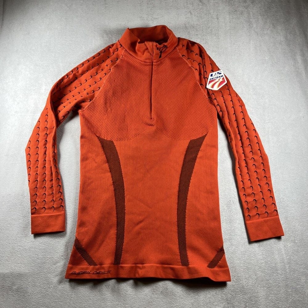 Bjorn Daehlie Norway Half Zip Comfort Ski Pullover Sweater Large US Ski Team
