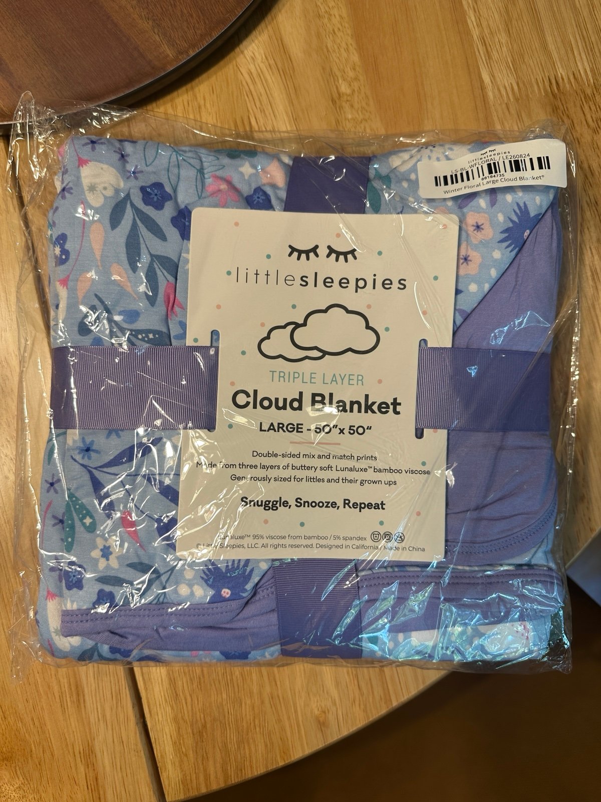 Little Sleepies magical meadow cloud blanket