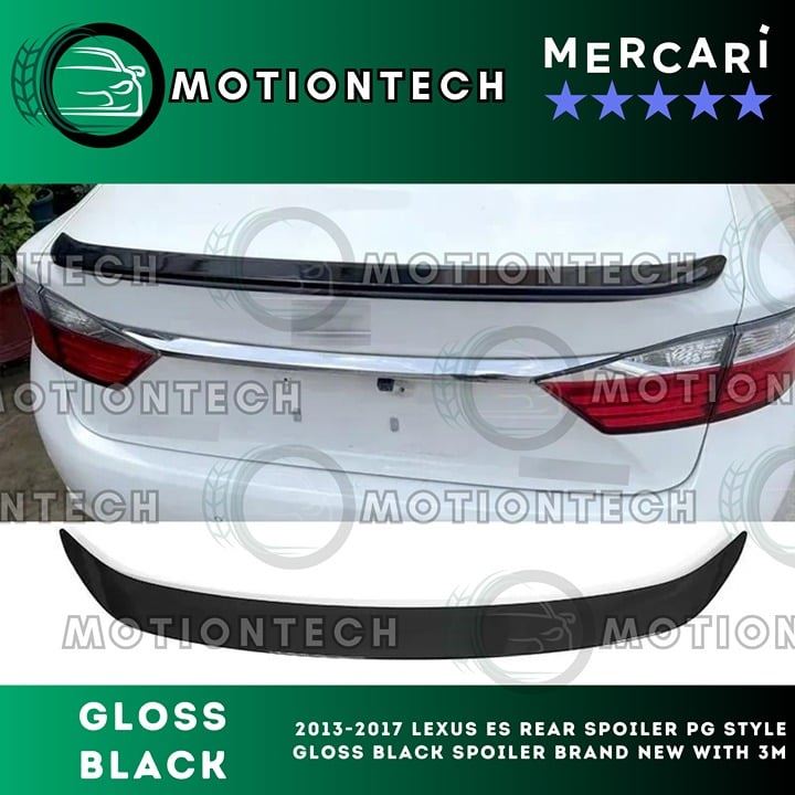 2013-2017 Lexus ES Rear Spoiler PG Style Gloss Black Spoiler Brand New With 3M
