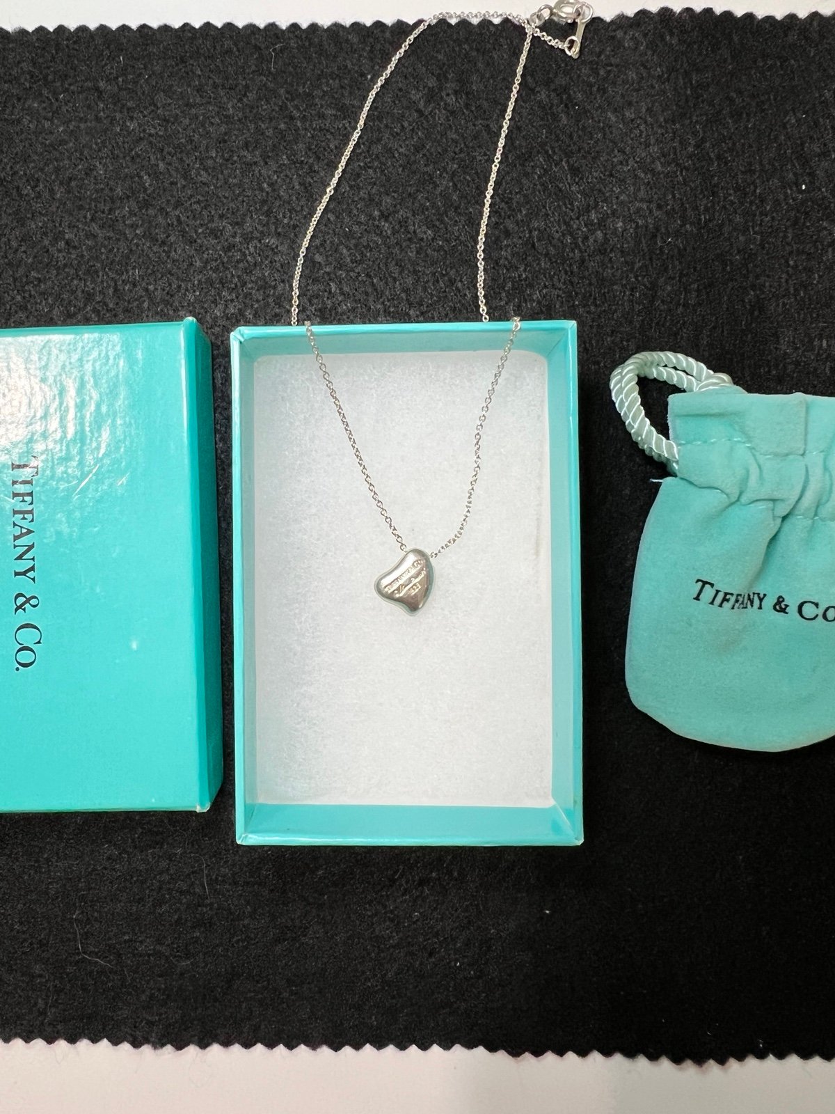 Tiffany & Co. Micro Link Necklace Full Heart 4006