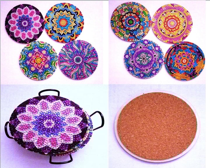 Rhinestone Mandala Coasters