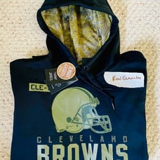 Sz MEDIUM 100% Nike 2020 Cleveland Browns Salute To Service Sideline Hoodie m