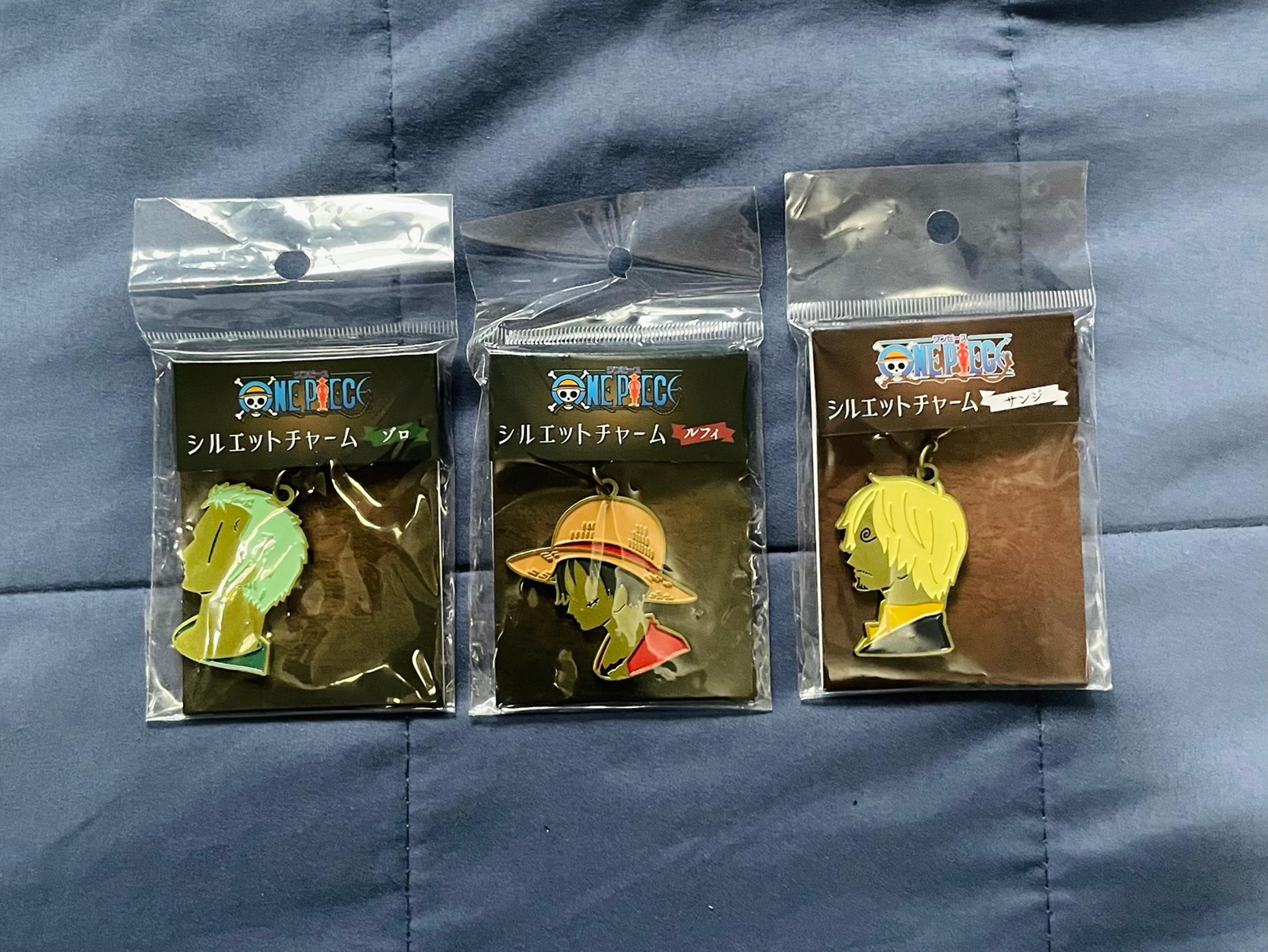 One Piece Mugiwara Store Luffy Zoro and Sanji Keychain Charm