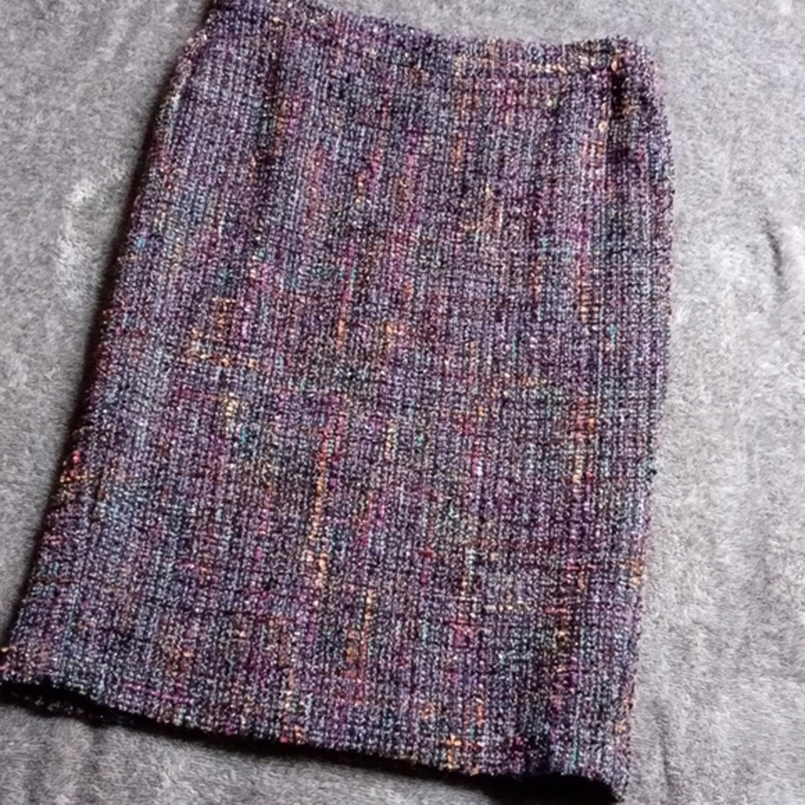 Pure Collection rainbow multicolor boucle pencil skirt