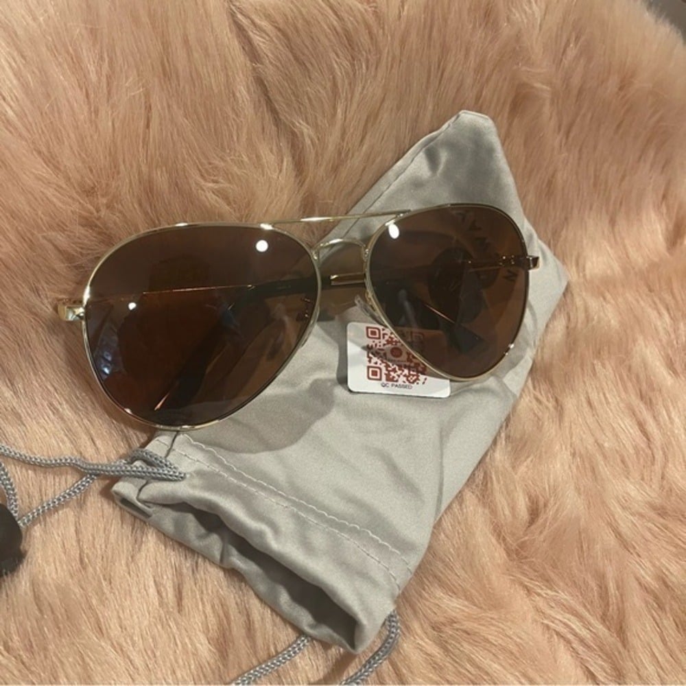 Zacway Aviator Metal Spring Hinges Polarized Sunglasses