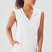 White Fabletics Zip up Hooded Vest Oversize Size S