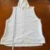 White Fabletics Zip up Hooded Vest Oversize Size S