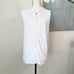 White Fabletics Zip up Hooded Vest Oversize Size S