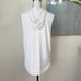White Fabletics Zip up Hooded Vest Oversize Size S