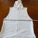 White Fabletics Zip up Hooded Vest Oversize Size S