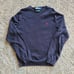 Polo Ralph Lauren V Neck Sweater Pima Cotton Blue Red Pony Pullover size Large
