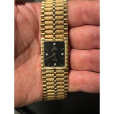 Elgin Diamond Rectangular Face Men’s Watch! New Battery!