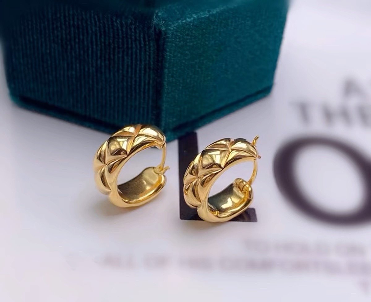 18k solid real gold hoop